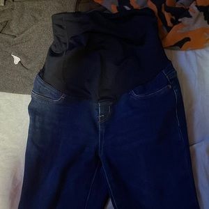 crisscross maternity jeans